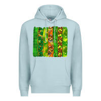 Blue Mist St. Patrick's Day brushstrokes Premium Hoodie - HowdyJamesFarm