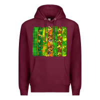 Burgundy St. Patrick's Day brushstrokes Premium Hoodie - HowdyJamesFarm