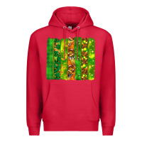 Cardinal St. Patrick's Day brushstrokes Premium Hoodie - HowdyJamesFarm