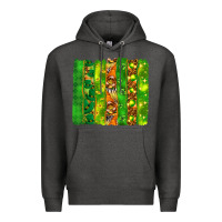 Charcoal Heather St. Patrick's Day brushstrokes Premium Hoodie - HowdyJamesFarm