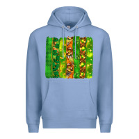 Colony Blue St. Patrick's Day brushstrokes Premium Hoodie - HowdyJamesFarm