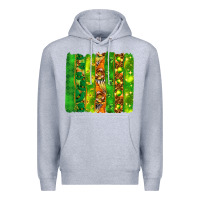 Heather Grey St. Patrick's Day brushstrokes Premium Hoodie - HowdyJamesFarm