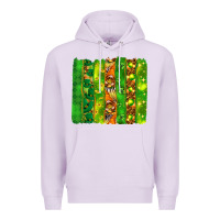 Lilac St. Patrick's Day brushstrokes Premium Hoodie - HowdyJamesFarm