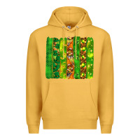 Mustard St. Patrick's Day brushstrokes Premium Hoodie - HowdyJamesFarm