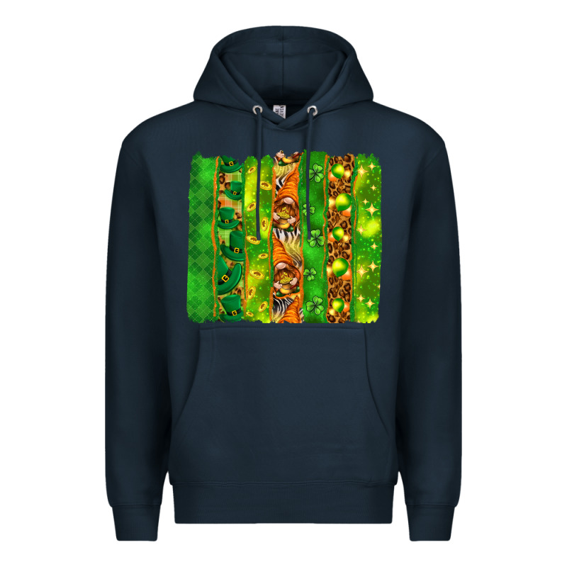 St. Patrick's Day Brushstrokes Premium Hoodie by HowdyJamesFarm | Teevron