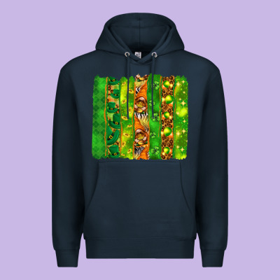 St. Patrick's Day Brushstrokes Premium Hoodie Designed By Howdyjamesfarm