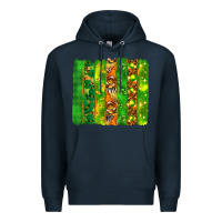 Navy St. Patrick's Day brushstrokes Premium Hoodie - HowdyJamesFarm