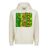 Oatmeal Heather St. Patrick's Day brushstrokes Premium Hoodie - HowdyJamesFarm