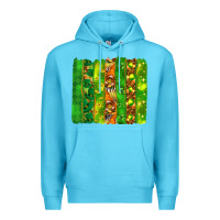 Ocean Blue St. Patrick's Day brushstrokes Premium Hoodie - HowdyJamesFarm