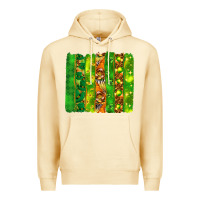 Pina Colada St. Patrick's Day brushstrokes Premium Hoodie - HowdyJamesFarm
