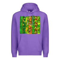 Purple St. Patrick's Day brushstrokes Premium Hoodie - HowdyJamesFarm
