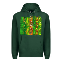 Sports Green St. Patrick's Day brushstrokes Premium Hoodie - HowdyJamesFarm