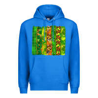 True Royal St. Patrick's Day brushstrokes Premium Hoodie - HowdyJamesFarm
