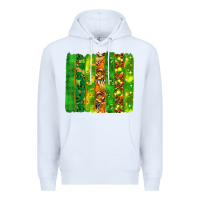 White St. Patrick's Day brushstrokes Premium Hoodie - HowdyJamesFarm