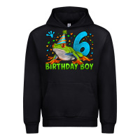 Black birthday boy frog age 6 Urban Hoodie - LillyAllenDesigns