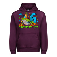 Mauve Wine birthday boy frog age 6 Urban Hoodie - LillyAllenDesigns
