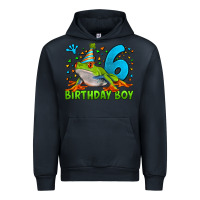 Navy birthday boy frog age 6 Urban Hoodie - LillyAllenDesigns