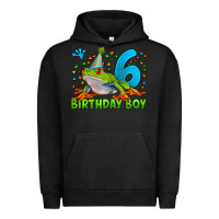 Pigment Black birthday boy frog age 6 Urban Hoodie - LillyAllenDesigns