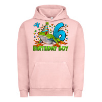 Pigment Salmon birthday boy frog age 6 Urban Hoodie - LillyAllenDesigns