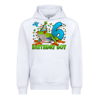 White birthday boy frog age 6 Urban Hoodie - LillyAllenDesigns