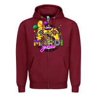 Burgundy mardi gras gamer Zipper Hoodie - CowGirlArtShop