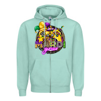 Seafoam mardi gras gamer Zipper Hoodie - CowGirlArtShop