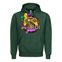Sports Green mardi gras gamer Zipper Hoodie - CowGirlArtShop