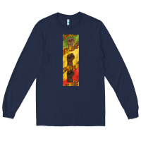 Navy juneteenth pen wrap Long Sleeve Tee - BarkalooDesign
