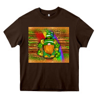 Chocolate Brown st patricks gnomes rainbow Heavy Core Tee - Artiststas