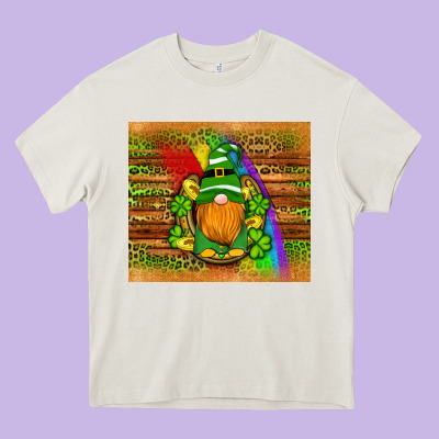 St Patricks Gnomes Rainbow Heavy Core Tee Designed By Artiststas