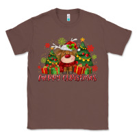 Chestnut merry christmas reindeer Classic Tee - MaliasSmallBusiness