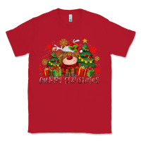 Red merry christmas reindeer Classic Tee - MaliasSmallBusiness