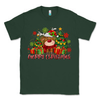 Sports Green merry christmas reindeer Classic Tee - MaliasSmallBusiness