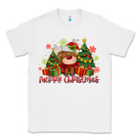 White merry christmas reindeer Classic Tee - MaliasSmallBusiness