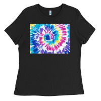 Black tie dye background colourful leopard 2 3200x2400 Ladies Tee - AdoDesignShop
