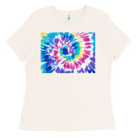 Bone tie dye background colourful leopard 2 3200x2400 Ladies Tee - AdoDesignShop