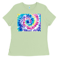Matcha tie dye background colourful leopard 2 3200x2400 Ladies Tee - AdoDesignShop