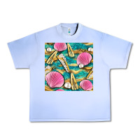 Grape Ice hair clasp and sea shells with leopard beach seamless pattern bbs Urban Heavy Tee - BundleAndBundleShop