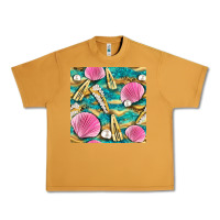 Peanut Butter hair clasp and sea shells with leopard beach seamless pattern bbs Urban Heavy Tee - BundleAndBundleShop