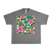Tornado hair clasp and sea shells with leopard beach seamless pattern bbs Urban Heavy Tee - BundleAndBundleShop
