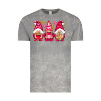 Cloud Rock Pink Christmas gnomes Vintage Tee - NancyCooperArtShop