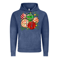 Vintage Denim merry christmas tree ball Vintage Hoodie - MaliasSmallBusiness