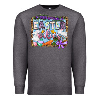 Charcoal Heather Easter vibes Premium Sweatshirt - OliviaCreatesArt