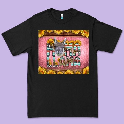Mama Llama Sunflowers Premium Tee Designed By Lillyallendesigns