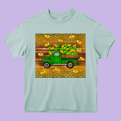 St Patricks Day Truck Heavy Core Tee Designed By Artiststas