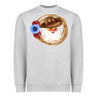 Heather Grey Cowboy Santa Heavyweight Sweatshirt - Bettercallsaul