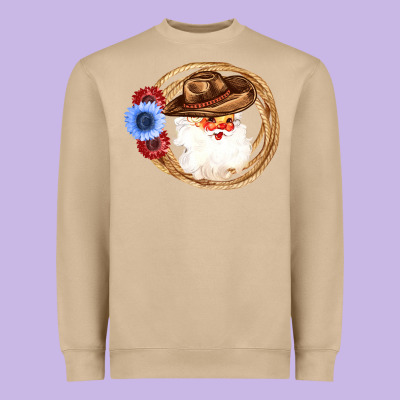 Cowboy Santa Heavyweight Sweatshirt Designed By Bettercallsaul