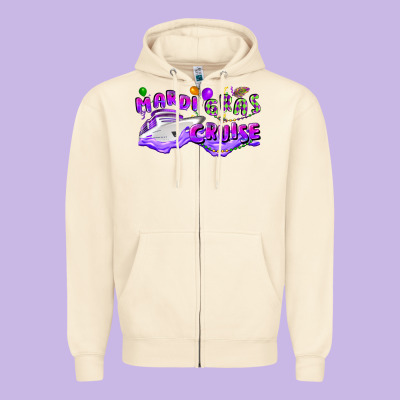 Mardi Gras Cruise Zipper Hoodie Designed By Cowgirlartshop