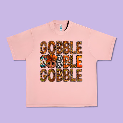 Western Gobble With Turkey Bbs Urban Heavy Tee Designed By Bundleandbundleshop