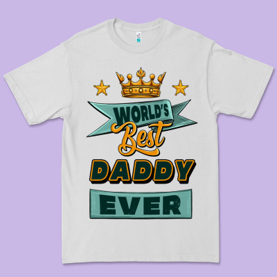 World's Best Daddy Ever Premium Tee Designed By Jasminsmagicworld